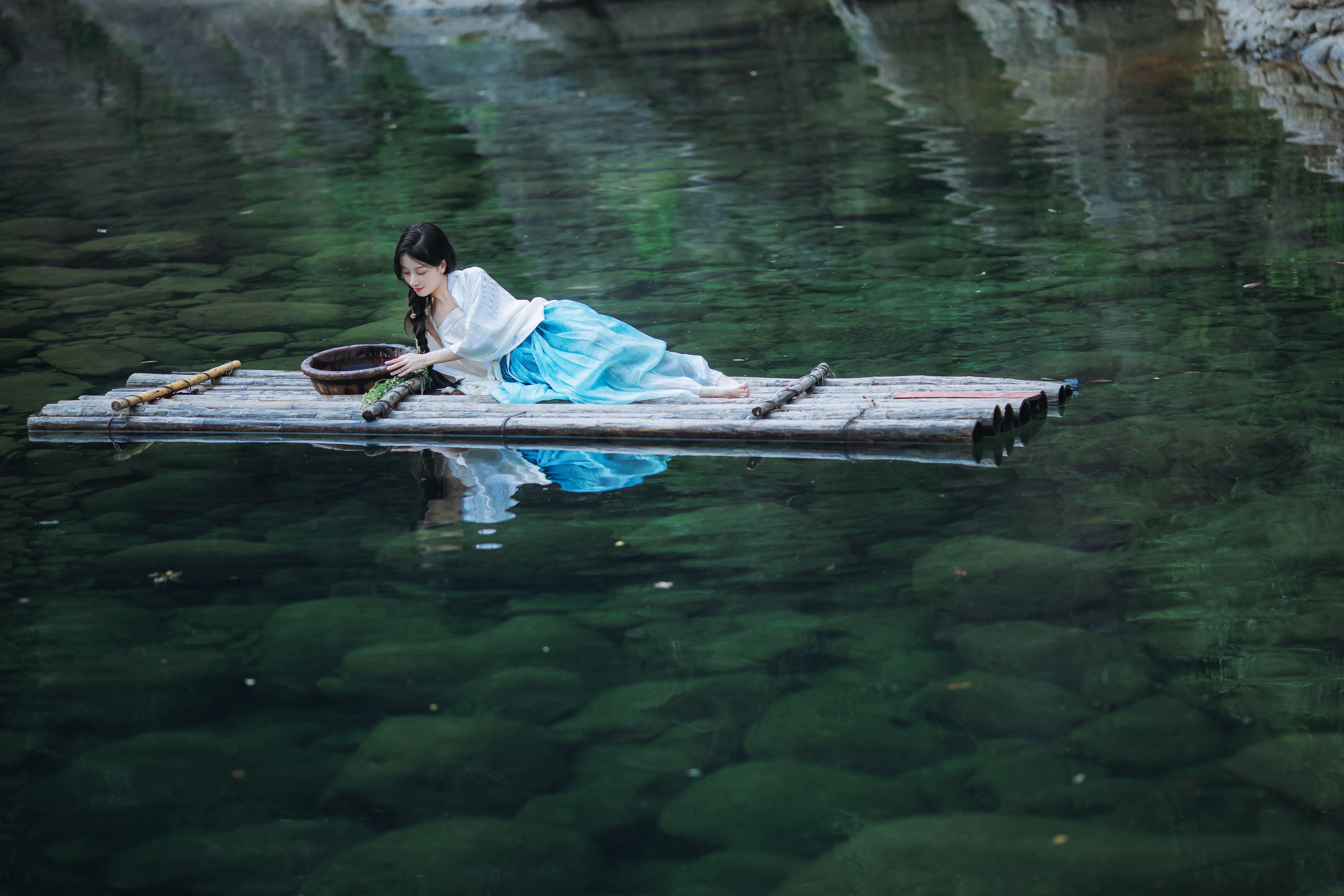 小清菡呀  – 《仙女洗头》[20P]-图云谷